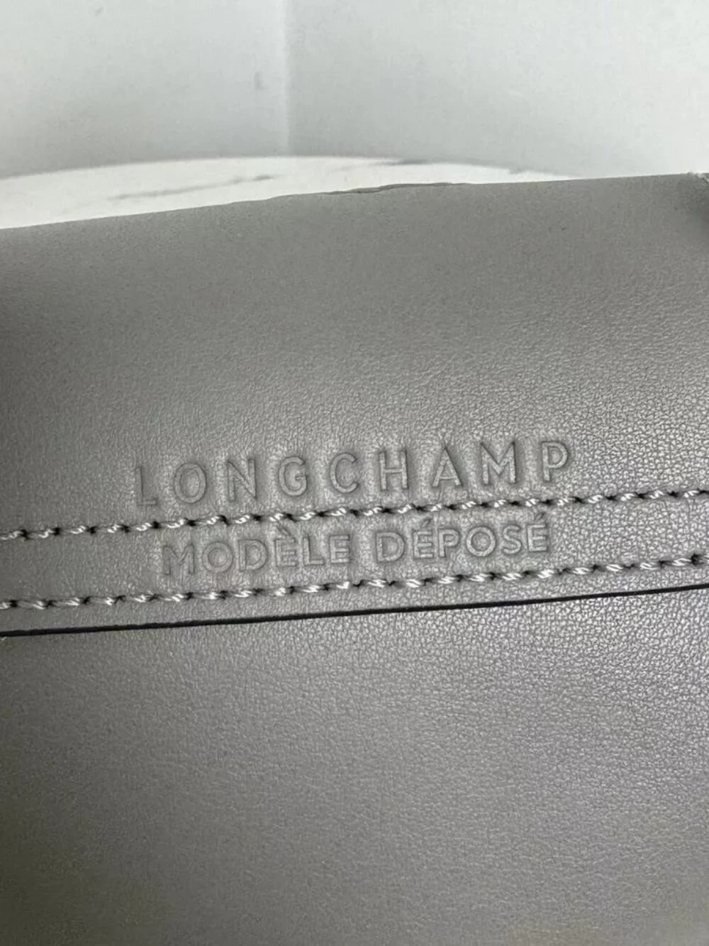 Longchamp Le Pliage XS Mini Grey Leather Trim Tote Crossbody Bag - Picture 4 of 8